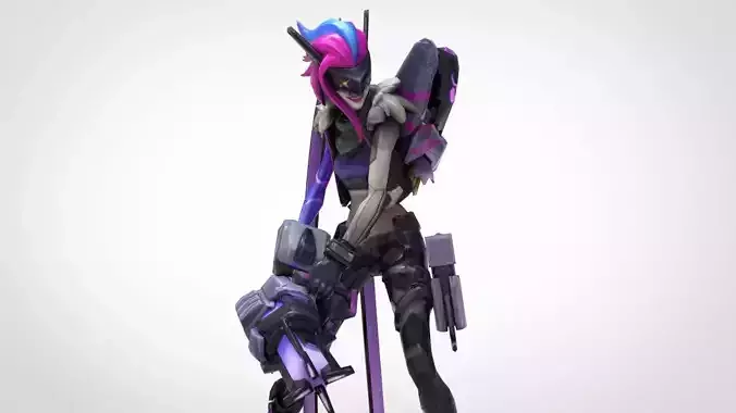 PROJECT Jinx - League of Legends 3D print model PROJECT Jinx - League of Legends 3D print model
