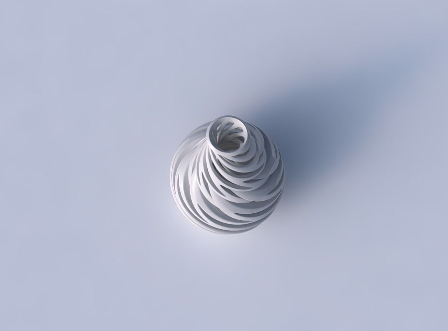Vase curved 2 with intertwining lines very twisted and tapered 2 3D print model_2