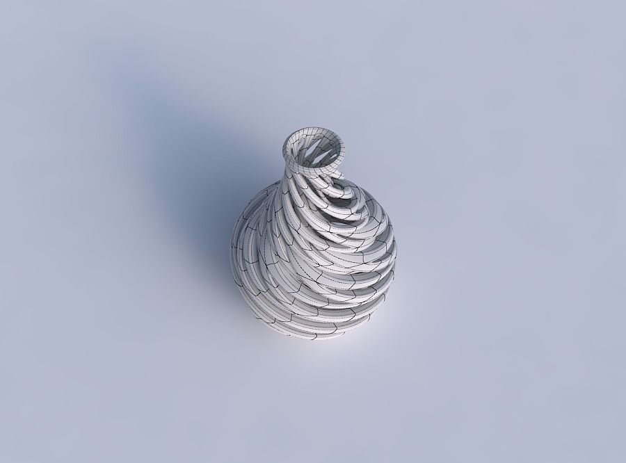 Vase curved 2 with intertwining lines very twisted and tapered 2 3D print model_6