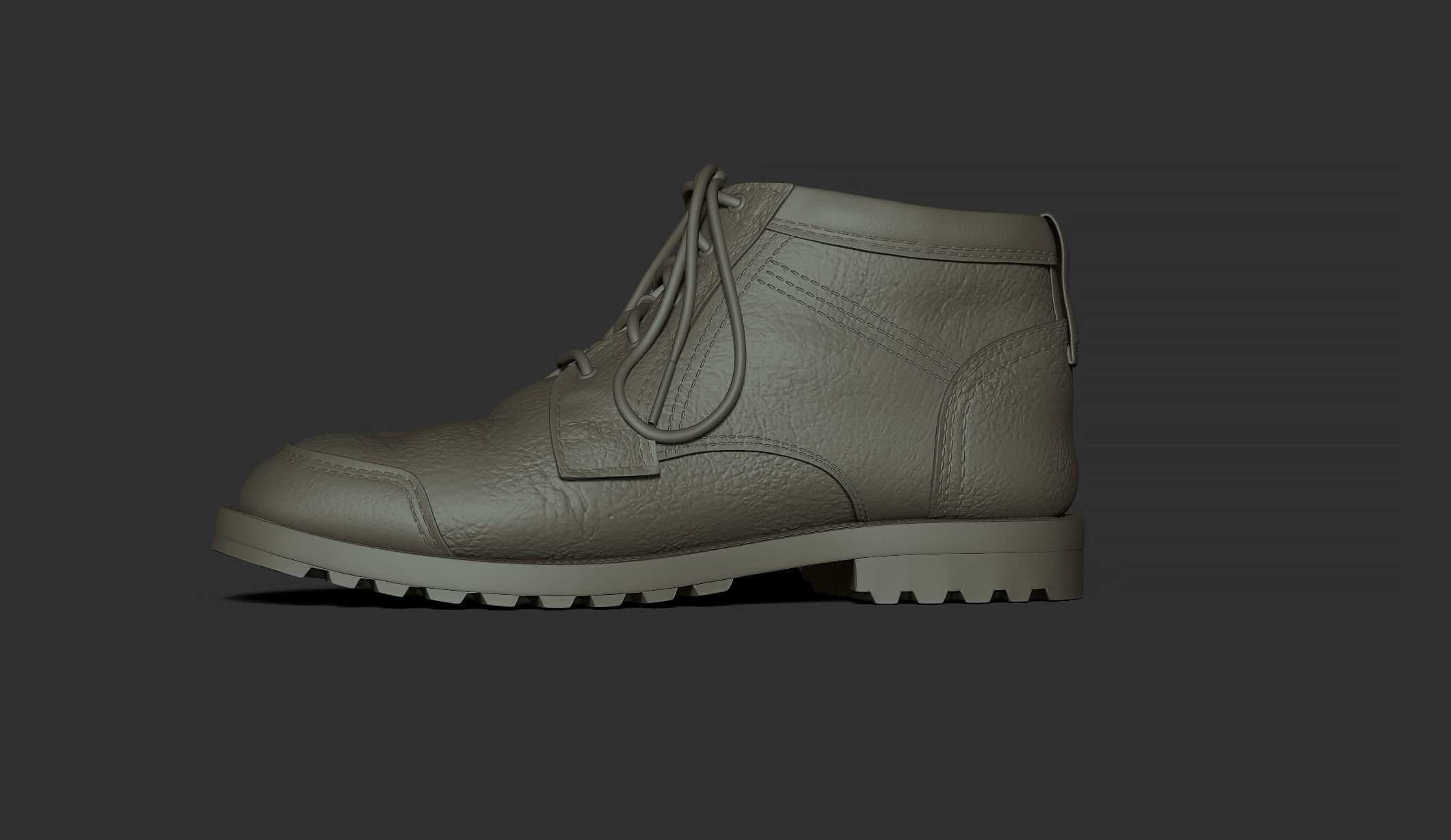 Realistic Boots leather 3D model_16