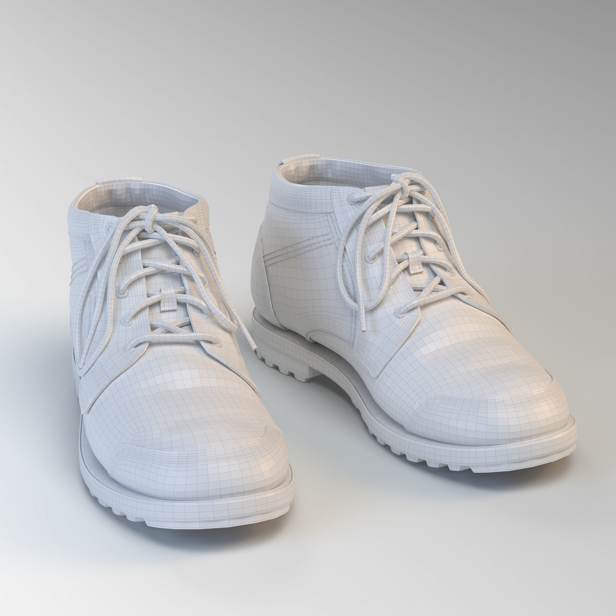 Realistic Boots leather 3D model_15