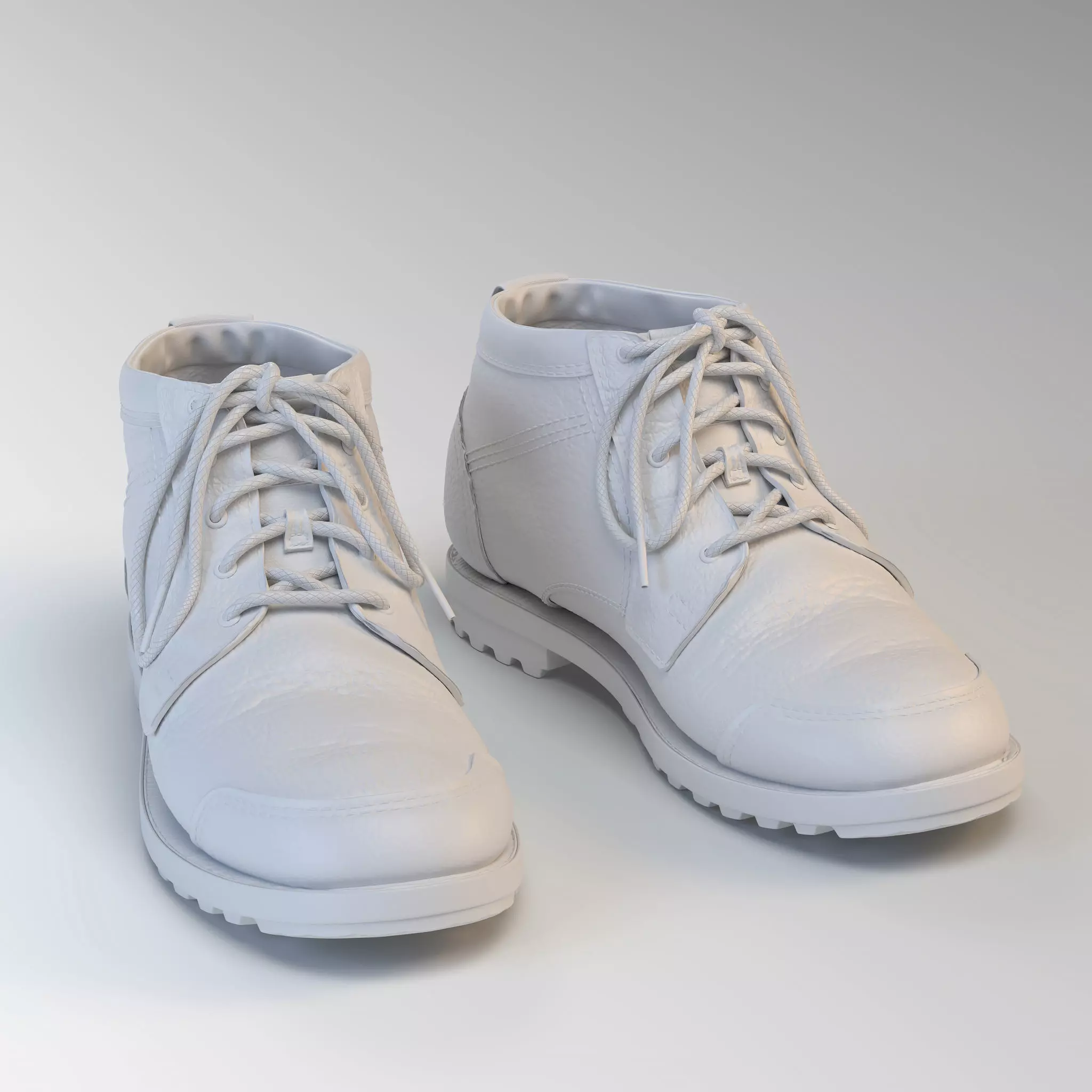 Realistic Boots leather 3D model_0