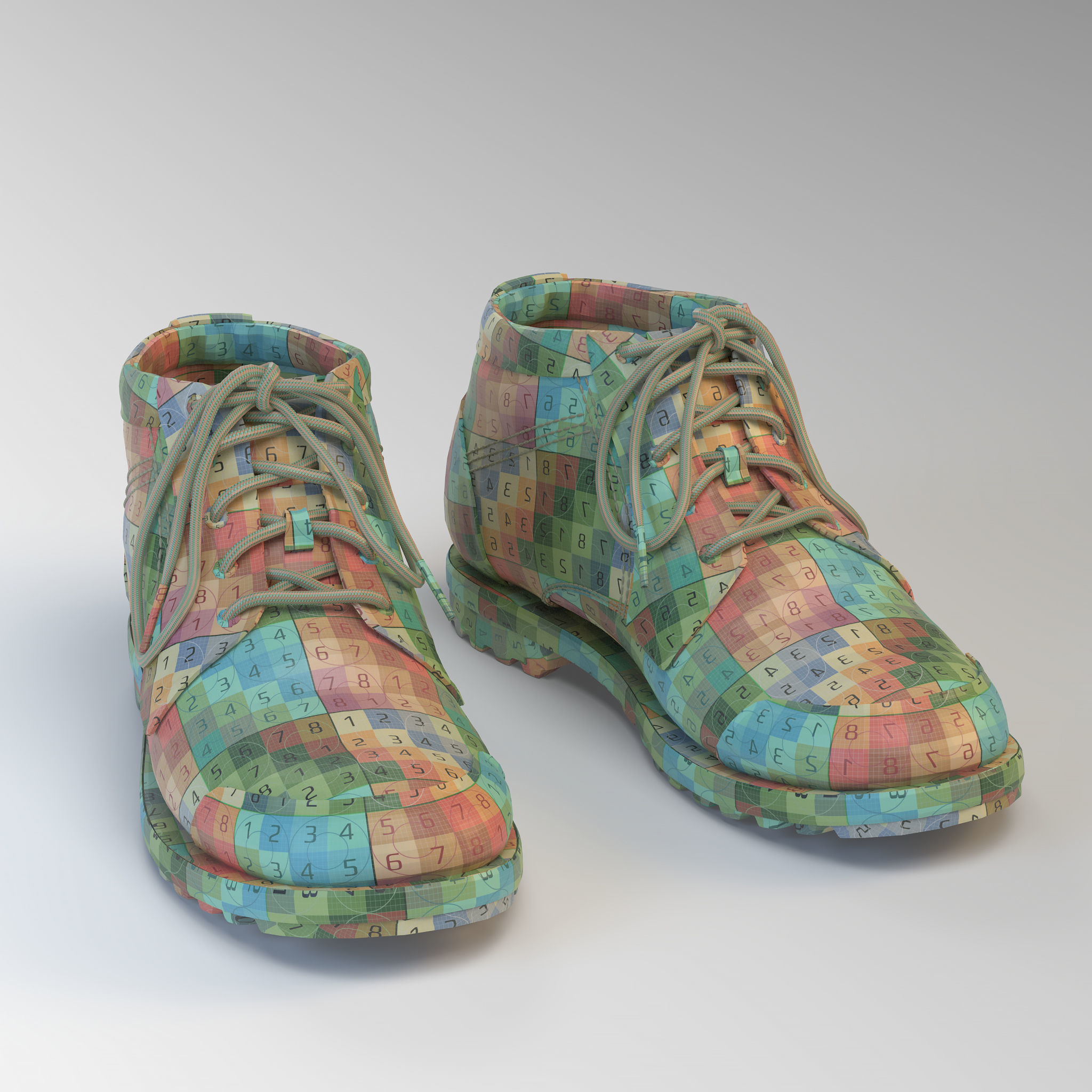 Realistic Boots leather 3D model_18