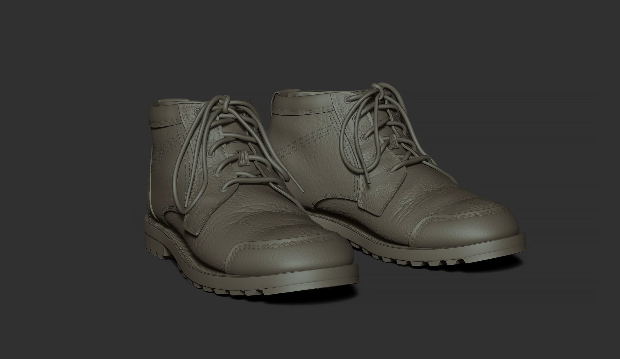 Realistic Boots leather 3D model_14