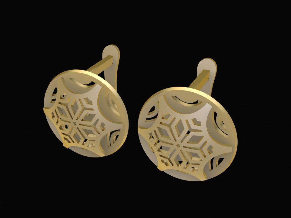 3D Jewelry Set Hexagon Geometric Ring Earrings Bracelet Pen 2128 3D print model_8