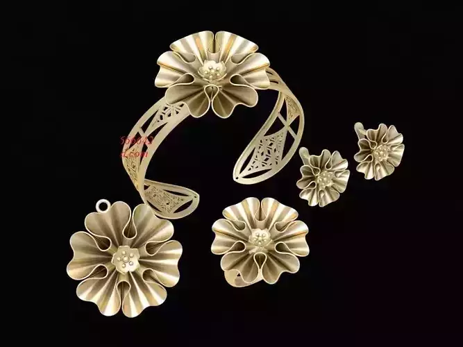 Luxury Flower Jewelry Set for Women 2129