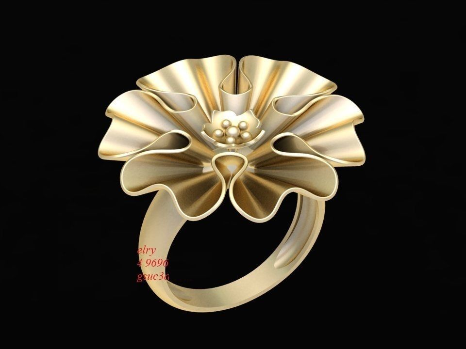 Luxury Flower Jewelry Set for Women 2129 3D print model_3