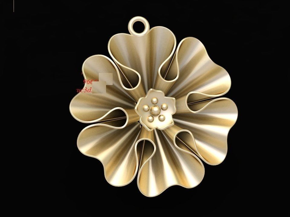 Luxury Flower Jewelry Set for Women 2129 3D print model_4