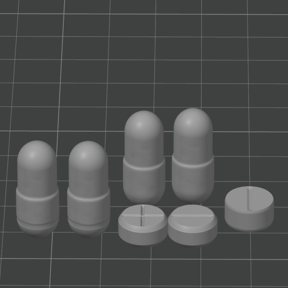 PILLS AND CAPSULE REPLICAS FOR DECORATION USE - MEDICINE 3D print model_3