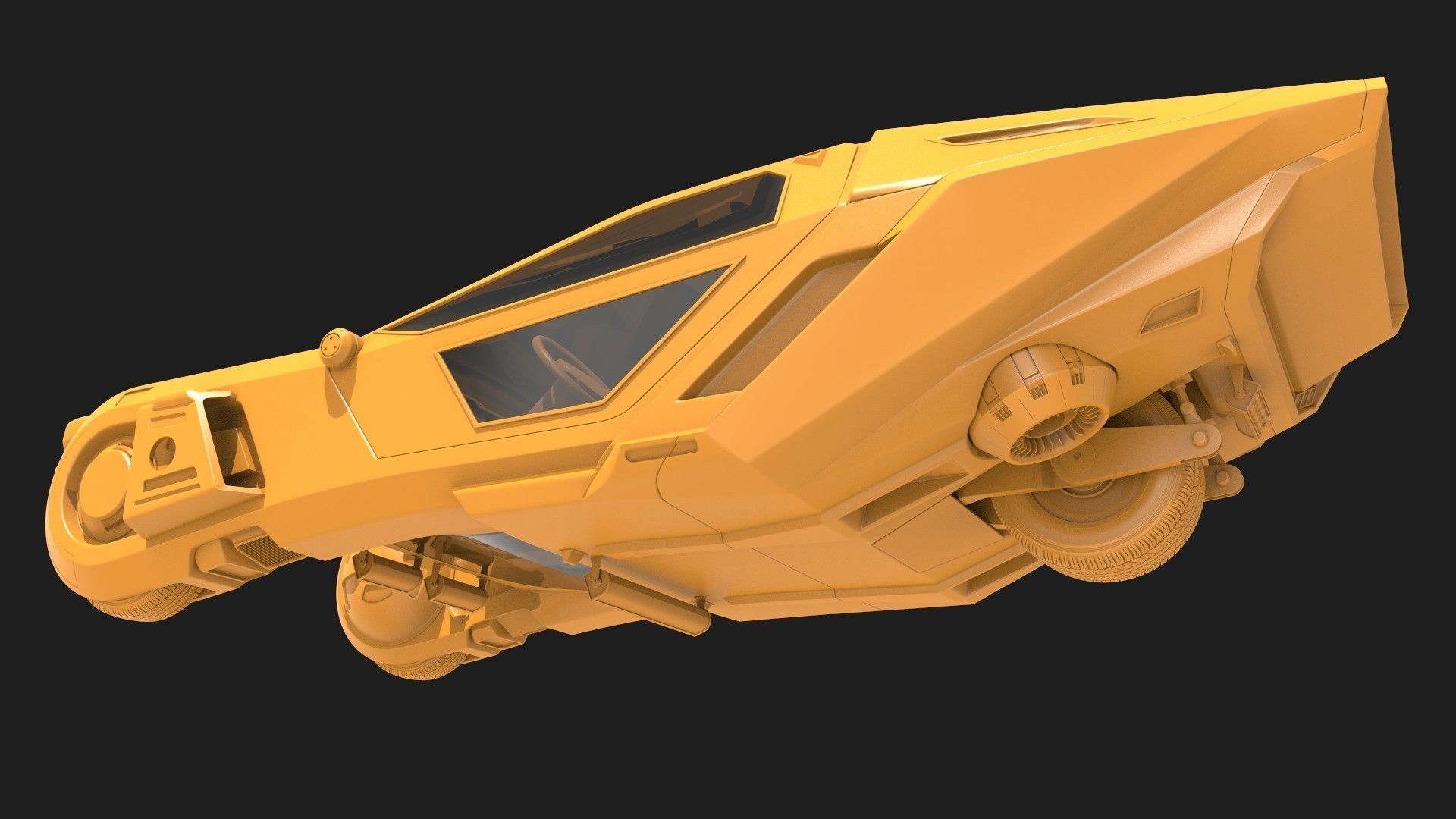 K Spinner - Blade Runner 2049 Fan Art 3D model_3