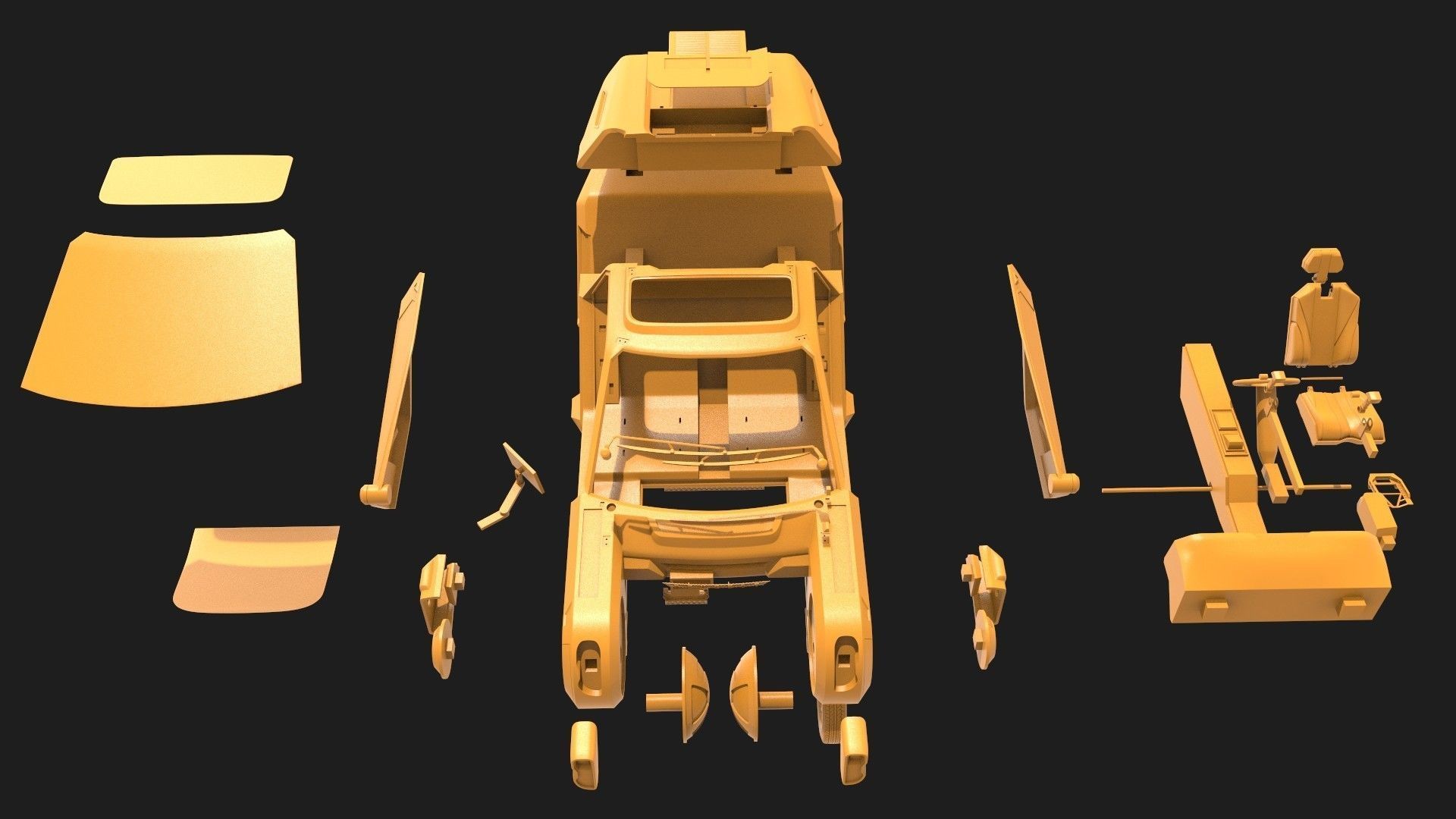 K Spinner - Blade Runner 2049 Fan Art 3D model_8