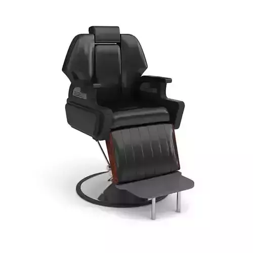 Black Leather Parlor Chair