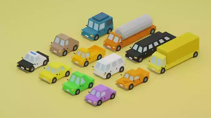 Low poly vechicle - low poly cars