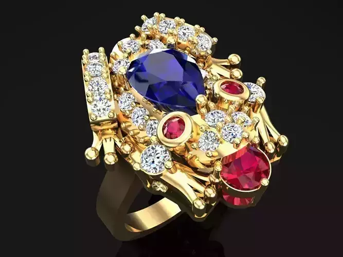 Toad ring - Jin Chan ring - Diamond ring