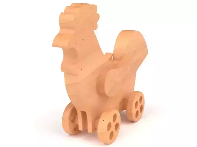 Wooden toy chick