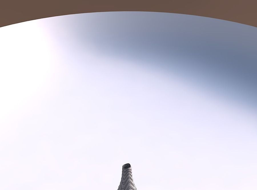 Vase curved 2 with horizontal wavy inverted layers 3D print model_5