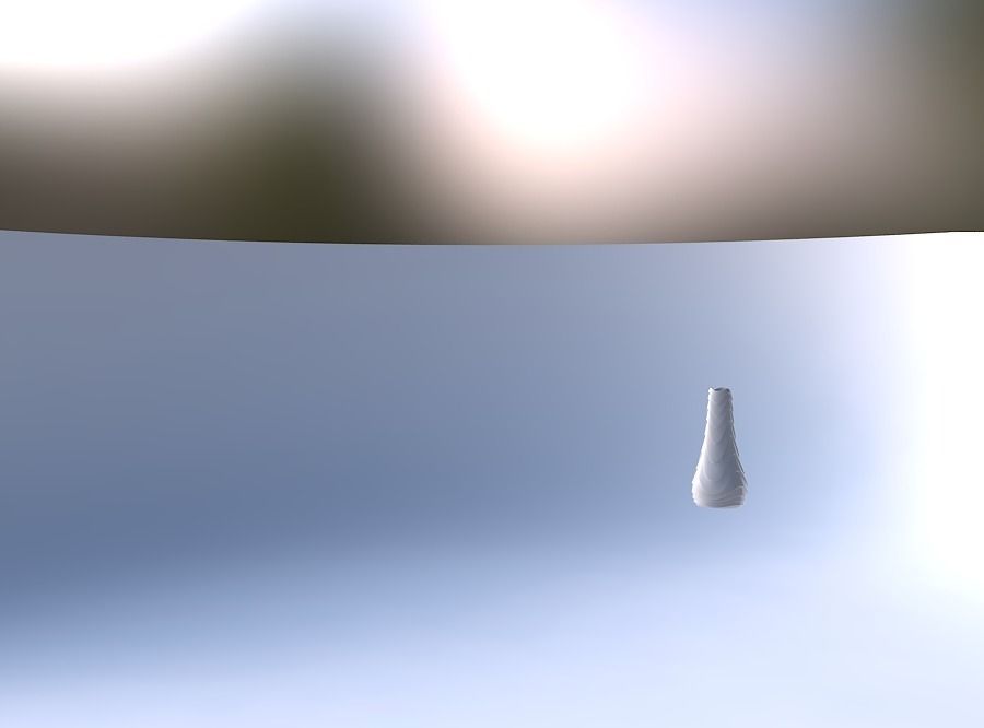 Vase curved 2 with horizontal wavy inverted layers 3D print model_4