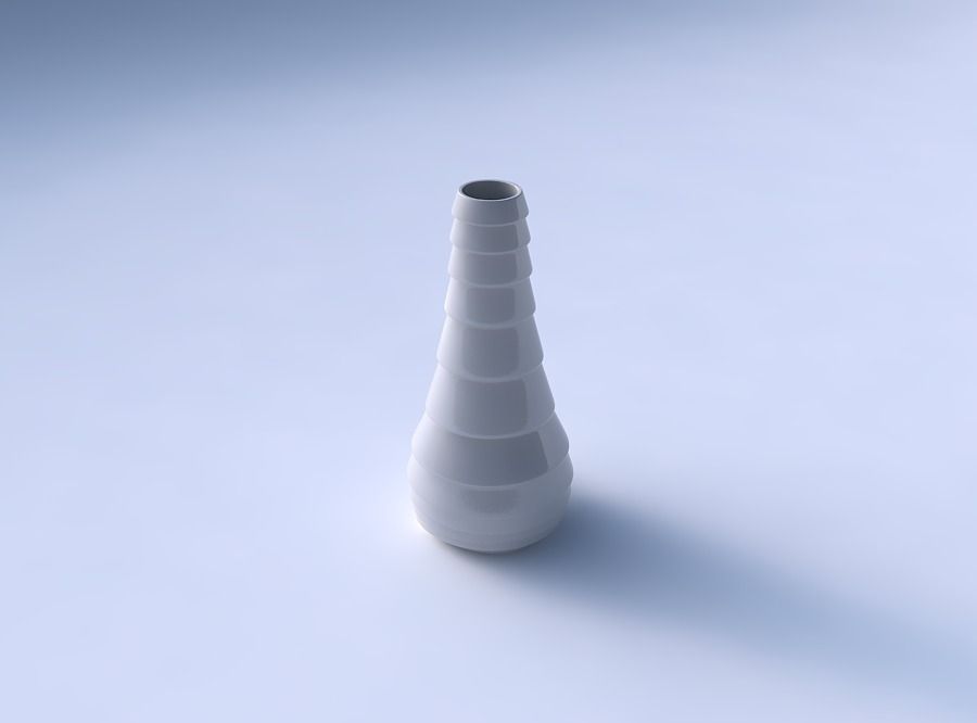 Vase curved 2 with horizontal inverted layers 3D print model_3