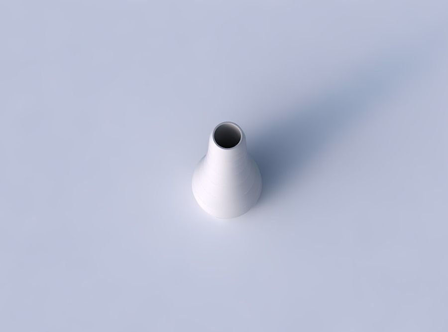 Vase curved 2 with horizontal inverted layers 3D print model_2