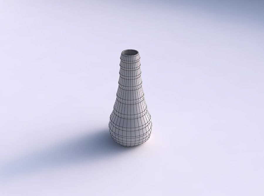 Vase curved 2 with horizontal inverted layers 3D print model_5
