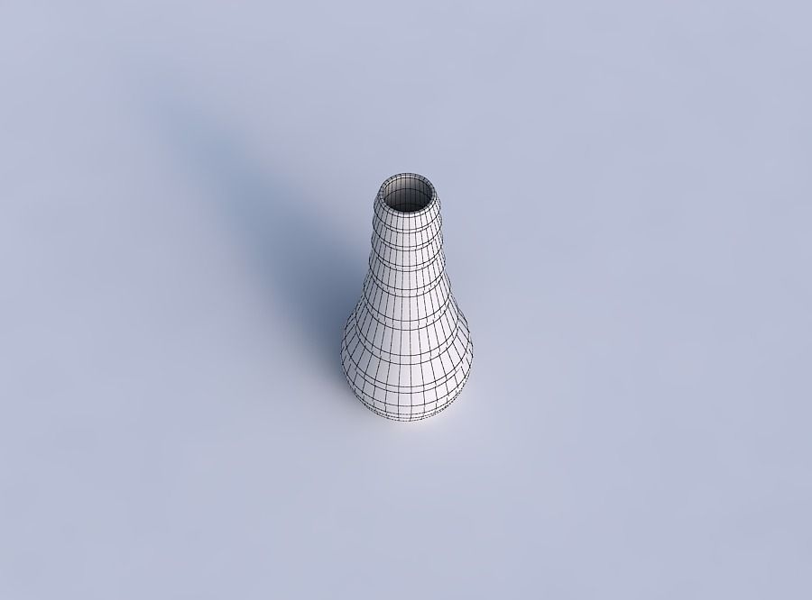 Vase curved 2 with horizontal inverted layers 3D print model_6