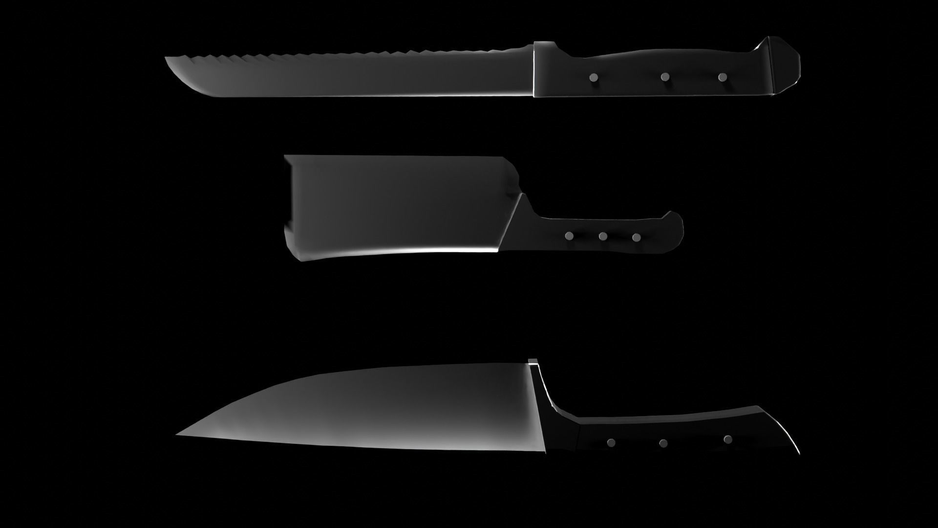 Knifes pair of headphones 3D print model_2