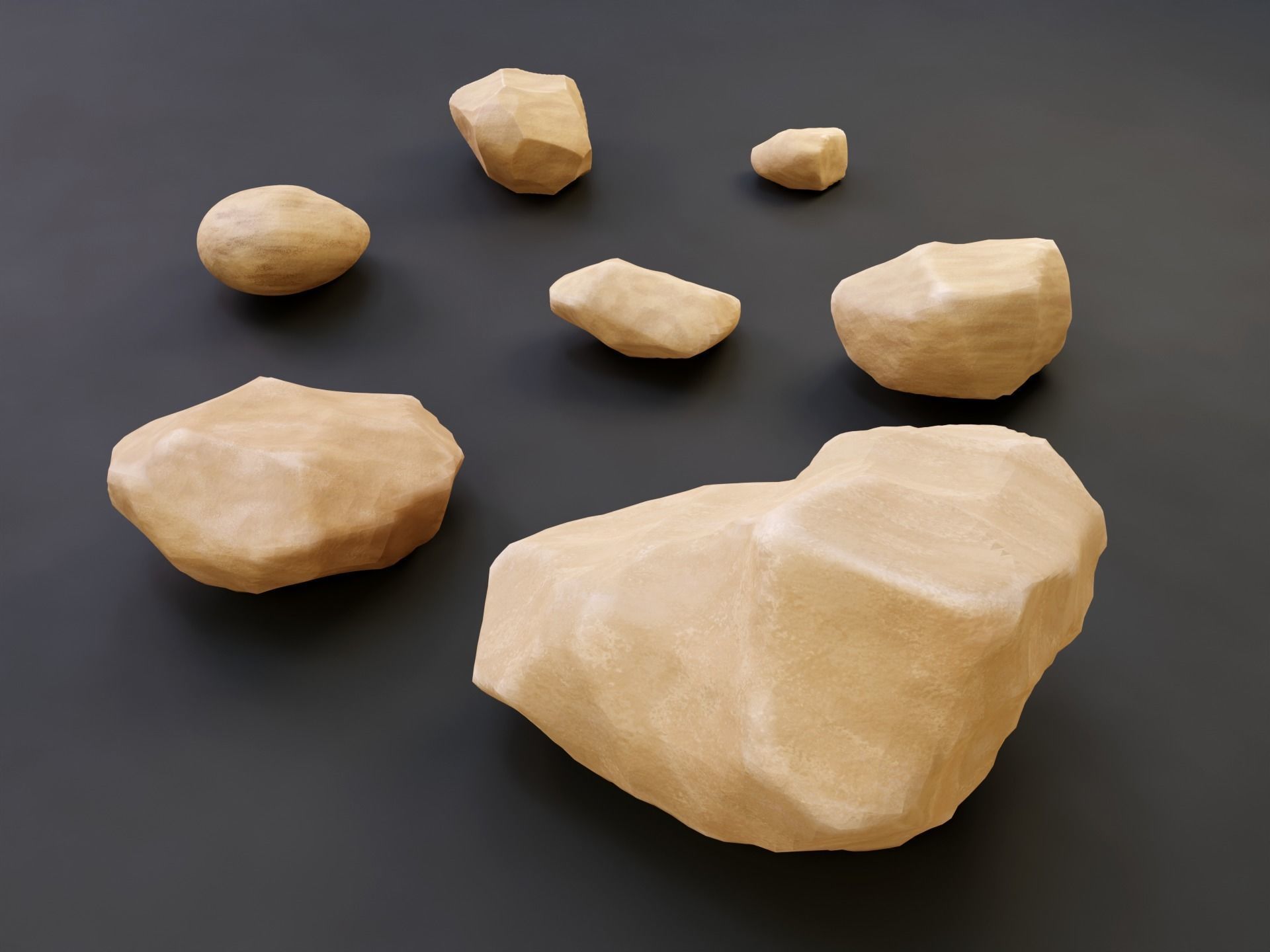 Rock Pack 3 Low-poly 3D model_2