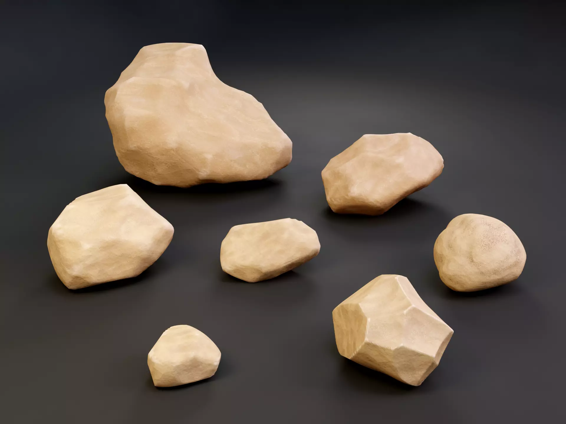 Rock Pack 3 Low-poly 3D model_0