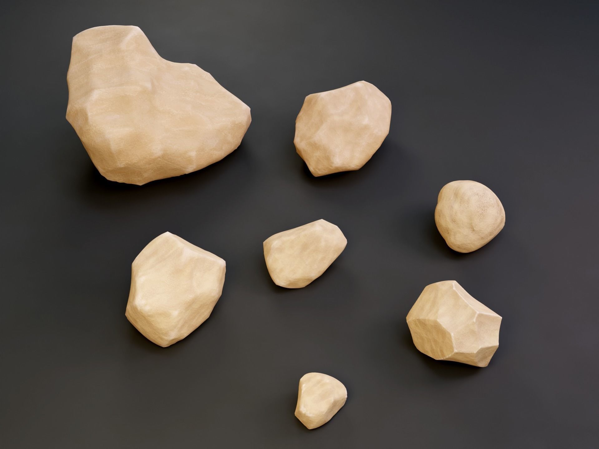Rock Pack 3 Low-poly 3D model_1