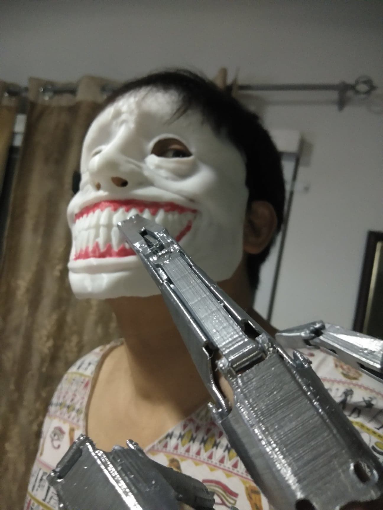 Horror evil mask 3Dprinting file 3D print model_1