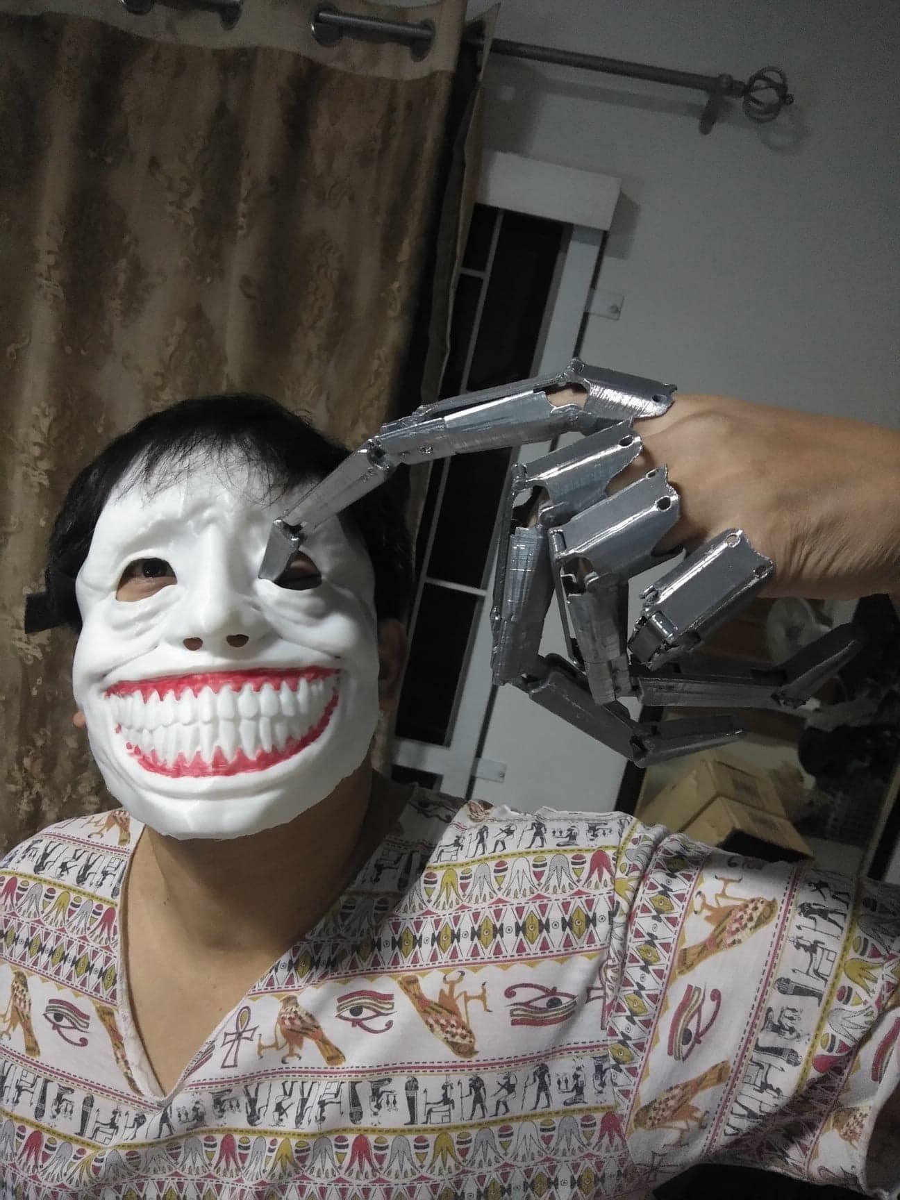 Horror evil mask 3Dprinting file 3D print model_3