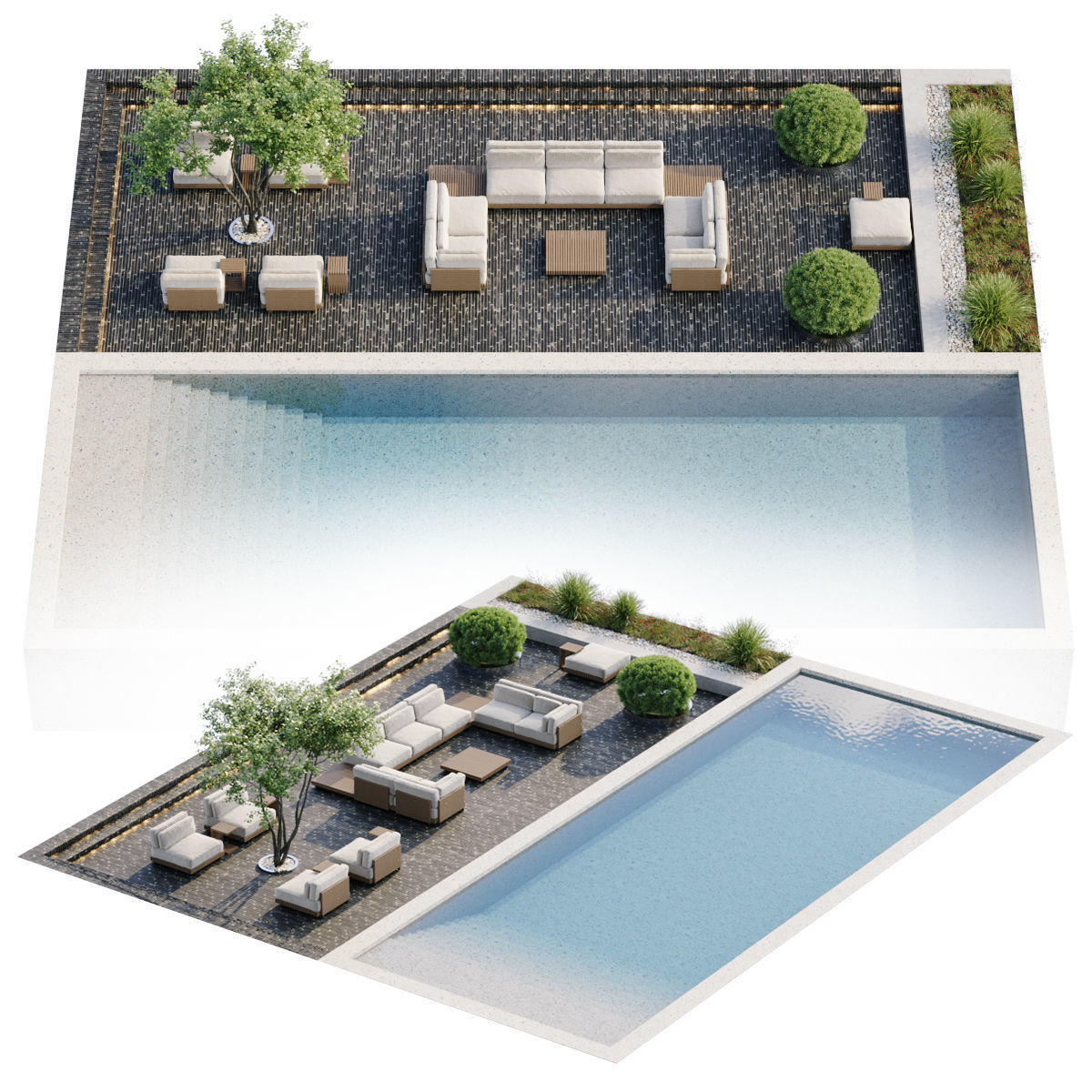 Swimming Pool 13-16m 3D model_4