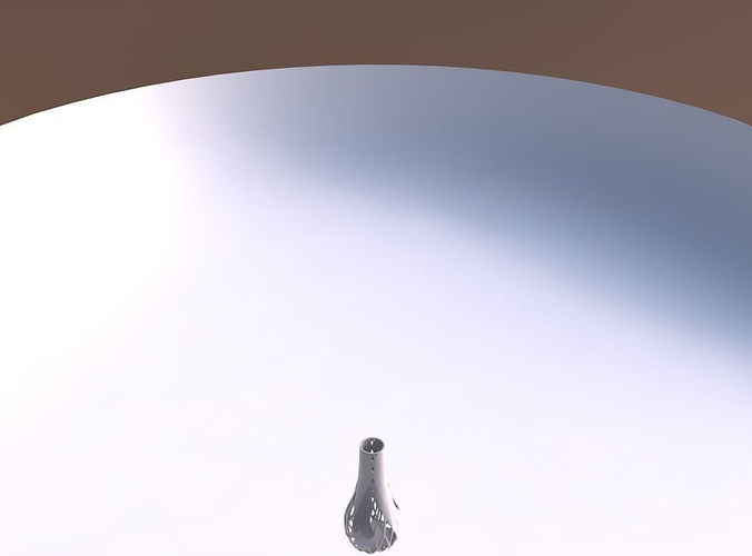 Vase curved 2 with diagonal grid lattice 2