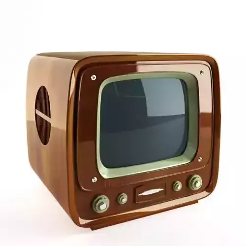 Retro Wooden Tv 3D model