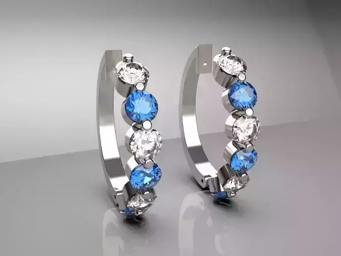 Eternity earring ready for print