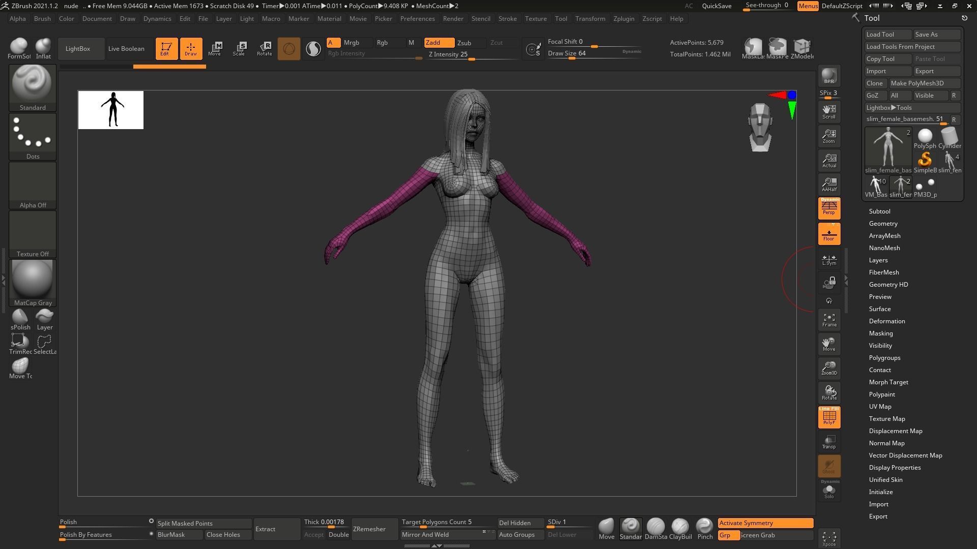 Girl Assassin - Base Mesh 3D model_16