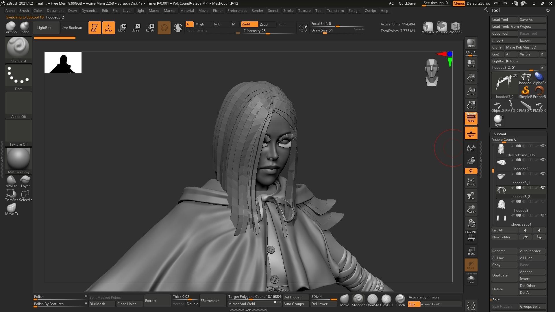 Girl Assassin - Base Mesh 3D model_19