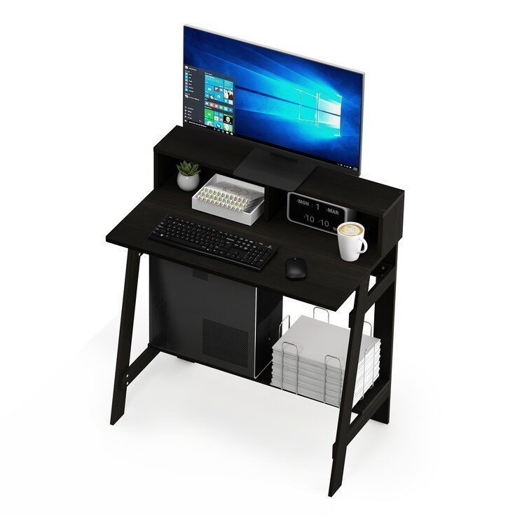 Annie Secretary Desk with Hutch - 2 Colour 3D model_9
