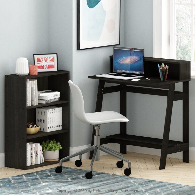 Annie Secretary Desk with Hutch - 2 Colour 3D model_4