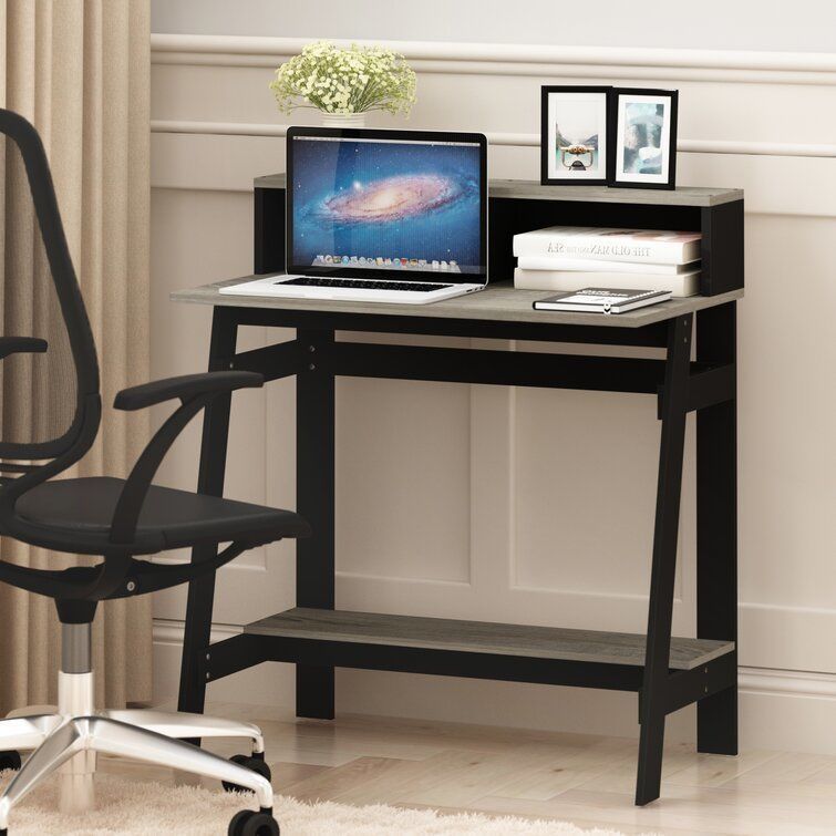 Annie Secretary Desk with Hutch - 2 Colour 3D model_3