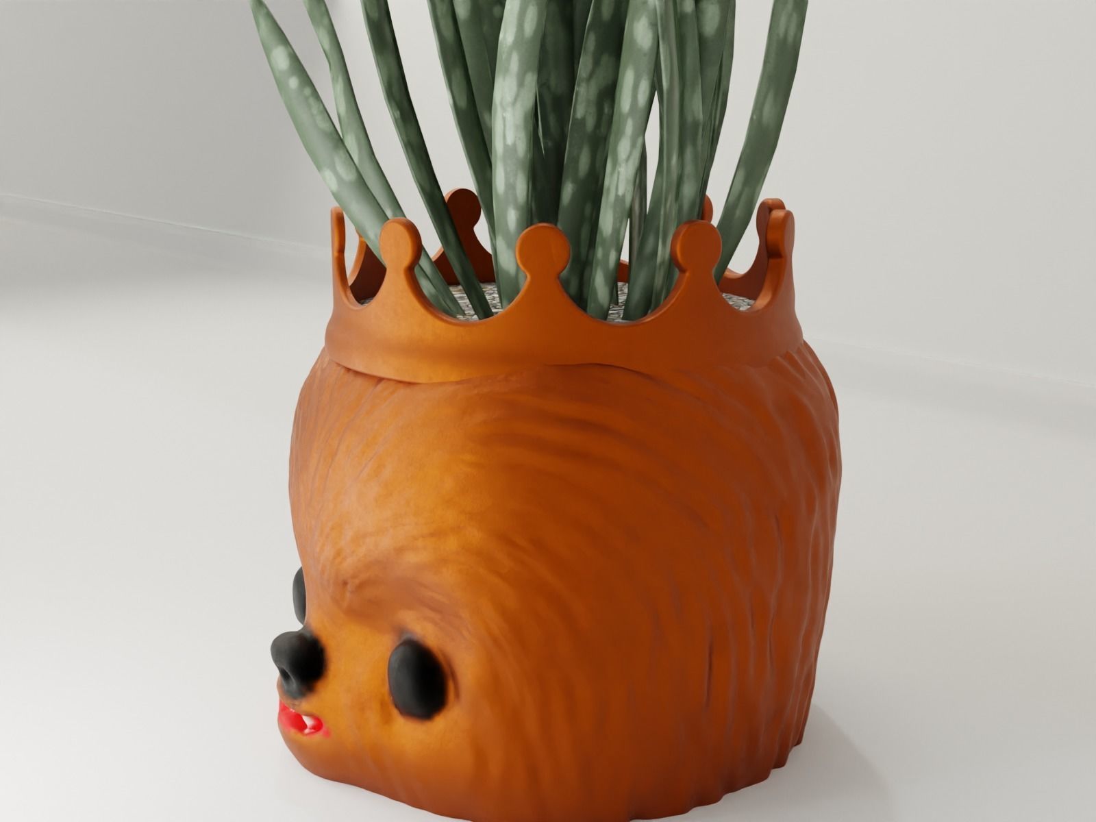 plant pot holder 90 Chewbacca 3D print model_6