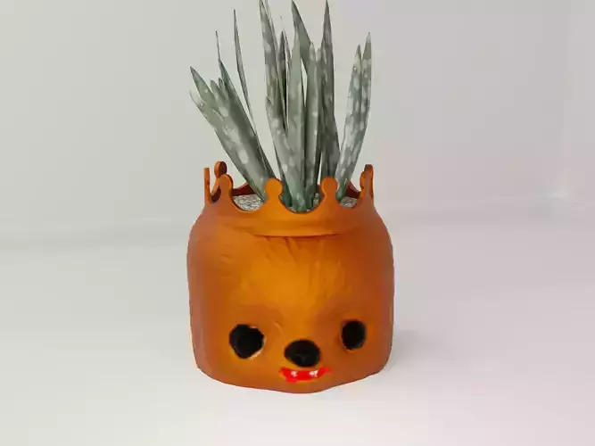 plant pot holder 90 Chewbacca 3D print model