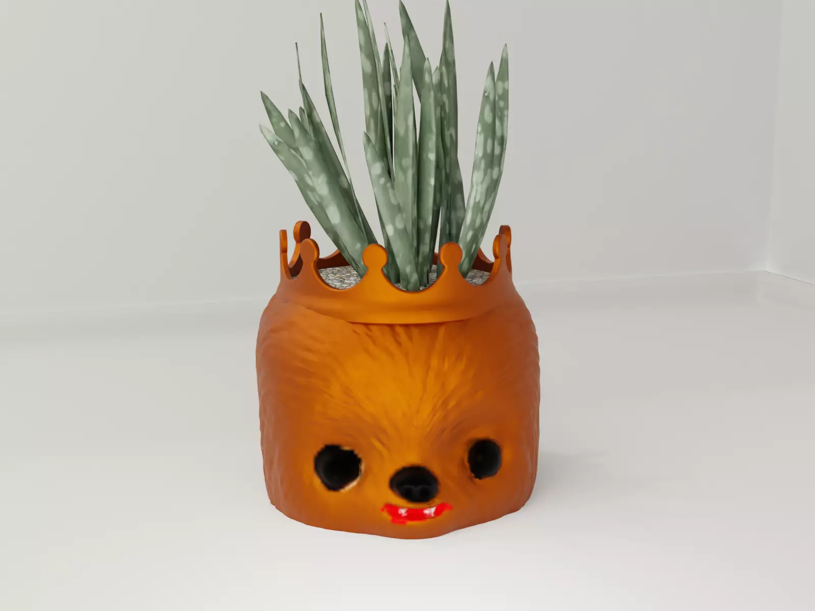 plant pot holder 90 Chewbacca 3D print model_0