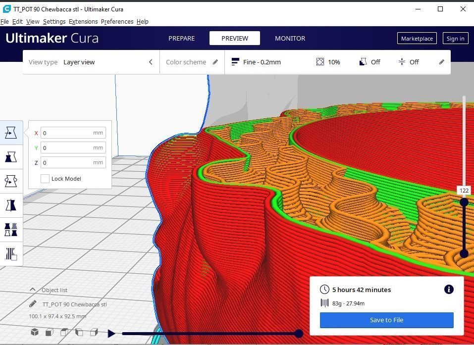 plant pot holder 90 Chewbacca 3D print model_11