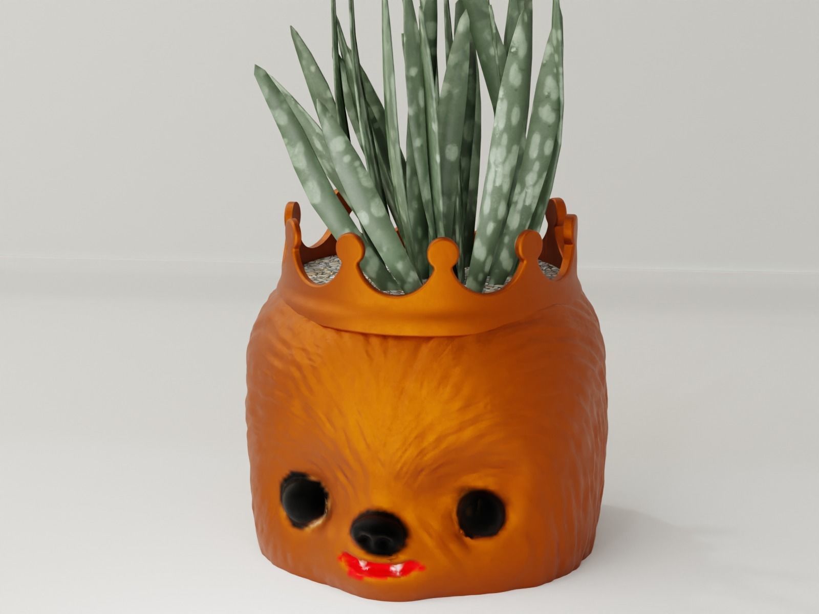 plant pot holder 90 Chewbacca 3D print model_5