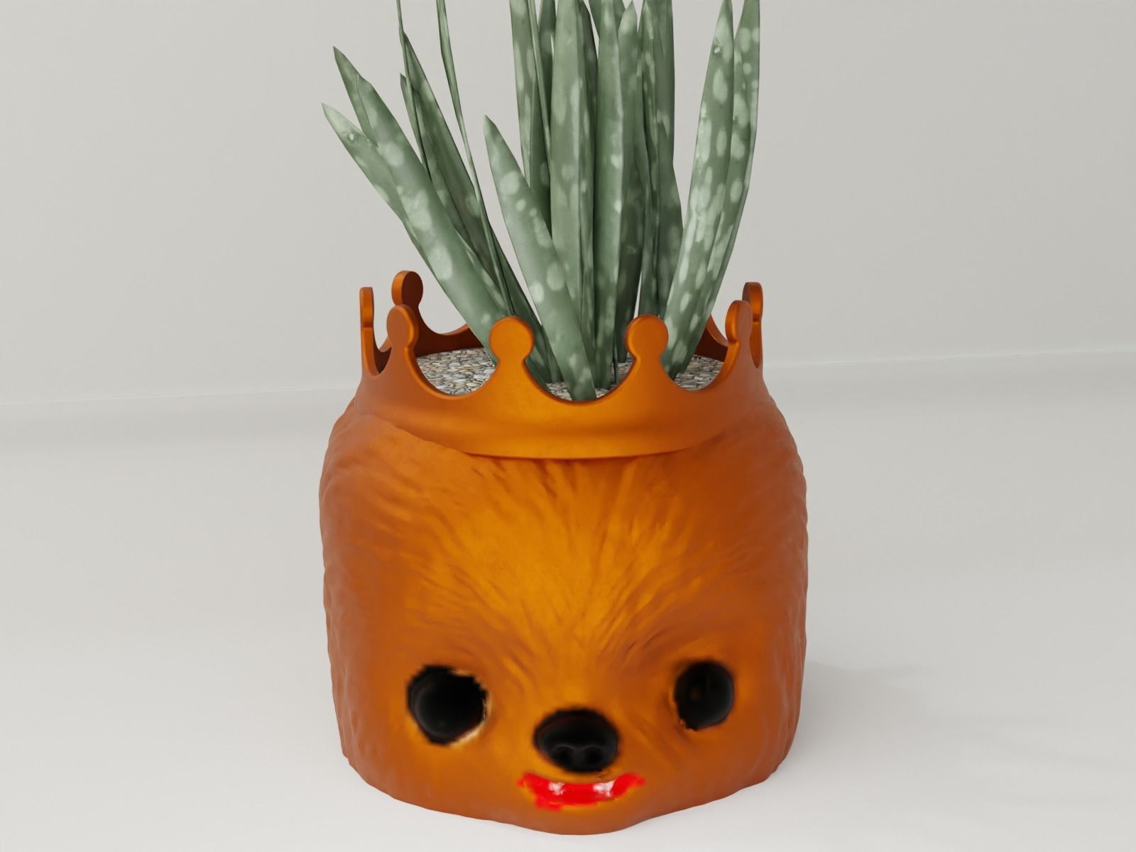 plant pot holder 90 Chewbacca 3D print model_7