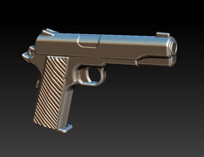 pistol 3D print model