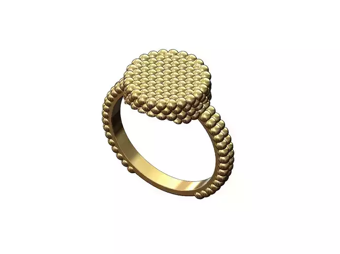 Beaded Caviar round fashion ring US size 6 7 8 