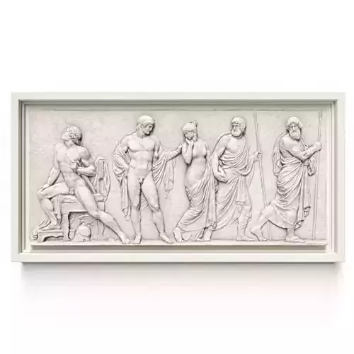 Classic greek wall relief