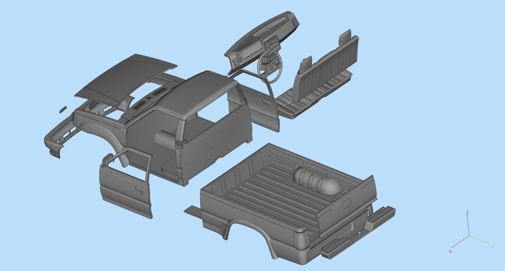 Printable MAZDA B SERIES REGULAR CAB 3D print 3D print model_6